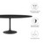 Modway Lippa 78" Oval Artificial Marble Dining Table EEI-4889-BLK-BLK