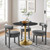 Modway Lippa 40" Artificial Marble Dining Table EEI-5238-GLD-BLK