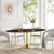 Modway Lippa 78" Oval Wood Dining Table EEI-5526-GLD-CHE
