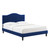Modway Juniper Channel Tufted Performance Velvet Queen Platform Bed Mod 6741 Nav