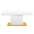 Modway Vector Expandable Dining Table EEI-4660-WHI-GLD