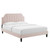 Modway Sienna Performance Velvet Full Platform Bed Mod 6914 Pnk