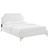 Modway Sienna Performance Velvet King Platform Bed Mod 6918 Whi