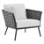 Modway Stance Outdoor Patio Aluminum Armchair Gray White Eei 3054 Gry Whi