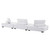 Modway Saunter Tufted Fabric Fabric 3-Piece Sofa - White EEI-5206-WHI