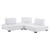 Modway Saunter Tufted Fabric Fabric 3-Piece Sofa - White EEI-5206-WHI