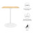 Modway Lippa 24" Square Dining Table - White Natural EEI-5162-WHI-NAT