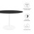 Modway Lippa 47" Artificial Marble Dining Table - White Black EEI-5182-WHI-BLK