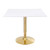 Modway Verne 35 Square Dining Table Gold White Eei 4547 Gld Whi