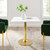 Modway Verne 35" Square Dining Table - Gold White EEI-4547-GLD-WHI