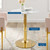 Modway Verne 28" Artificial Marble Dining Table - Gold White EEI-4548-GLD-WHI