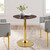 Modway Verne 28" Dining Table - Gold Cherry Walnut EEI-4551-GLD-CHE