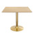 Modway Verne 35 Square Dining Table Gold Natural Eei 4745 Gld Nat