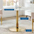 Modway Verne 40" Artificial Marble Dining Table - Gold White EEI-4749-GLD-WHI