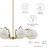 Modway Hanna 8-Light Chandelier - Opal Gold EEI-5307-OPA-GLD