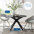 Modway Traverse 47" Dining Table - Black Black EEI-5510-BLK-BLK