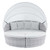 Modway Scottsdale Canopy Sunbrella Outdoor Patio Daybed - Light Gray White EEI-4443-LGR-WHI