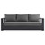 Modway Tahoe Outdoor Patio Powder-Coated Aluminum Sofa - Gray Charcoal EEI-5676-GRY-CHA