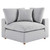 Modway Commix Down Filled Overstuffed 3 Piece Sectional Sofa Set - Light Gray EEI-3355-LGR