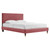 Modway Roxanne Performance Velvet Queen Platform Bed Dusty Rose Mod 6286 Dus