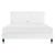Modway Roxanne Performance Velvet Queen Platform Bed - White MOD-6286-WHI