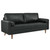 Modway Valour Leather Sofa Black Eei 4633 Blk