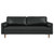 Modway Valour 81" Leather Sofa - Black EEI-4634-BLK