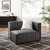 Modway Conjure Channel Tufted Performance Velvet Right-Arm Chair - Black Gray EEI-5492-BLK-GRY
