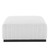 Modway Conjure Channel Tufted Upholstered Fabric Ottoman - Black White EEI-5501-BLK-WHI
