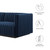 Modway Conjure Channel Tufted Performance Velvet Loveseat - Black Midnight Blue EEI-5764-BLK-MID