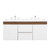 Modway Render 48" Wall-Mount Bathroom Vanity - White Walnut White EEI-5802-WHI-WAL-WHI