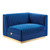 Modway Sanguine Channel Tufted Performance Velvet Modular Sectional Sofa Loveseat - Navy EEI-5824-NAV