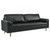 Modway Valour 88 Leather Sofa Black Eei 5871 Blk