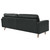 Modway Valour 88" Leather Sofa - Black EEI-5871-BLK