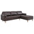 Modway Valour 98 Leather Sectional Sofa Brown Eei 5873 Brn
