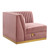 Modway Sanguine Channel Tufted Performance Velvet Modular Sectional Sofa Right Corner Chair Dusty Rose Eei 6035 Dus