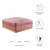 Modway Sanguine Channel Tufted Performance Velvet Modular Sectional Sofa Ottoman - Dusty Rose EEI-6036-DUS