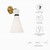 Modway Starlight 1-Light Wall Sconce - White Satin Brass EEI-5660-WHI-SBR