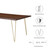 Modway Ardor 96" Live Edge Acacia Wood Dining Table - Gold Walnut EEI-6072-GLD-WAL