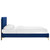 Modway Leah Chevron Tufted Performance Velvet Full Platform Bed - Navy MOD-6993-NAV