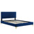Modway Leah Chevron Tufted Performance Velvet Full Platform Bed - Navy MOD-6993-NAV