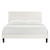 Modway Leah Chevron Tufted Performance Velvet Full Platform Bed - White MOD-7001-WHI