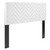 Modway Mercy Chevron Tufted Performance Velvet Full Queen Headboard White Mod 6659 Whi