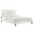 Modway Sofia Channel Tufted Performance Velvet Full Platform Bed White Mod 6999 Whi