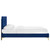 Modway Yasmine Channel Tufted Performance Velvet Queen Platform Bed - Navy MOD-6980-NAV