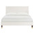 Modway Yasmine Channel Tufted Performance Velvet King Platform Bed - White MOD-7012-WHI