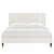 Modway Zahra Channel Tufted Performance Velvet Full Platform Bed - White MOD-6998-WHI