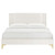 Modway Zahra Channel Tufted Performance Velvet Twin Platform Bed - White MOD-6982-WHI