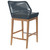 Modway Wellspring Outdoor Patio Outdoor Patio Teak Wood Bar Stool - Blue Graphite EEI-5746-BLU-GPH