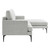 Modway Evermore Right-Facing Upholstered Fabric Sectional Sofa - Light Gray EEI-6012-LGR